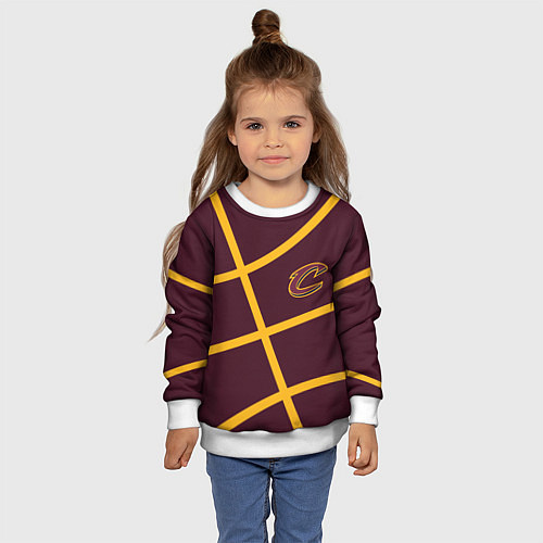 Детский свитшот Кливленд Кавальерс НБА / 3D-Белый – фото 4