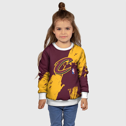 Детский свитшот Cleveland Cavaliers NBA team / 3D-Белый – фото 4