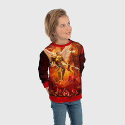 Свитшот детский Сангвиний великий ангел, цвет: 3D-красный — фото 2