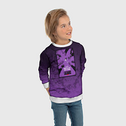 Свитшот детский Lazarus: Violet Pattern, цвет: 3D-белый — фото 2