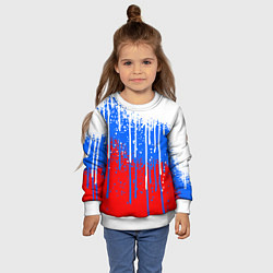 Свитшот детский Патриот - флаг, цвет: 3D-белый — фото 2