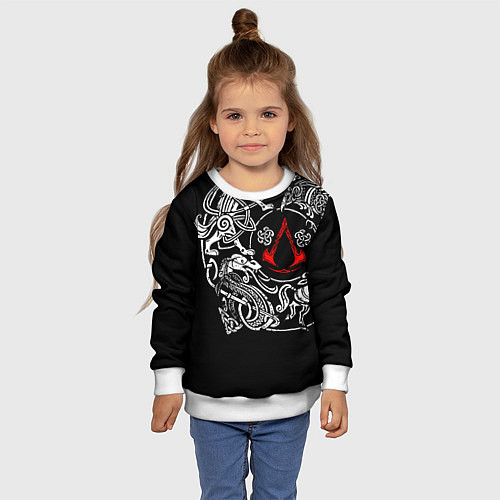 Детский свитшот Ассасин Крид Раграрек / 3D-Белый – фото 4