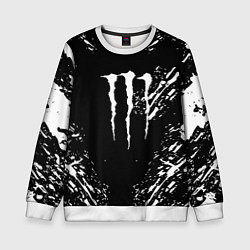 Свитшот детский Monster energy white splash, цвет: 3D-белый