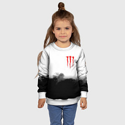 Свитшот детский Monster energy splash smoke, цвет: 3D-белый — фото 2