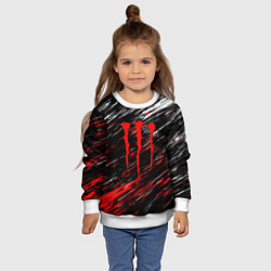Свитшот детский Monster energy полосы красок, цвет: 3D-белый — фото 2