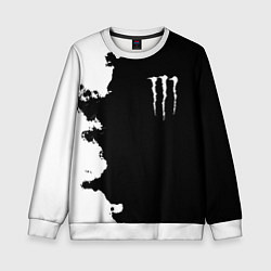 Свитшот детский Monster energy краски белые, цвет: 3D-белый