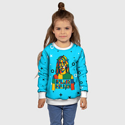 Свитшот детский Билли Айлиш из разноцветной мозаики, цвет: 3D-белый — фото 2