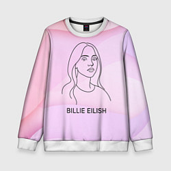 Свитшот детский Билли Айлиш из линии - минимализм, цвет: 3D-белый