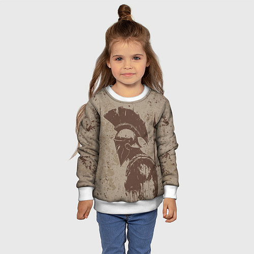 Детский свитшот Спарта / 3D-Белый – фото 4