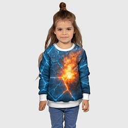 Свитшот детский Взрыв из объемных плит, цвет: 3D-белый — фото 2