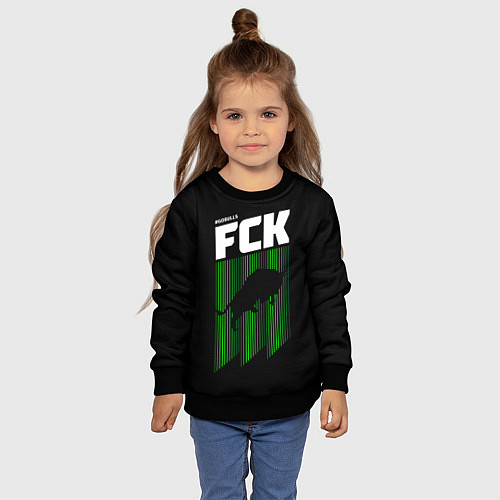 Детский свитшот FC Krasnodar / 3D-Черный – фото 4