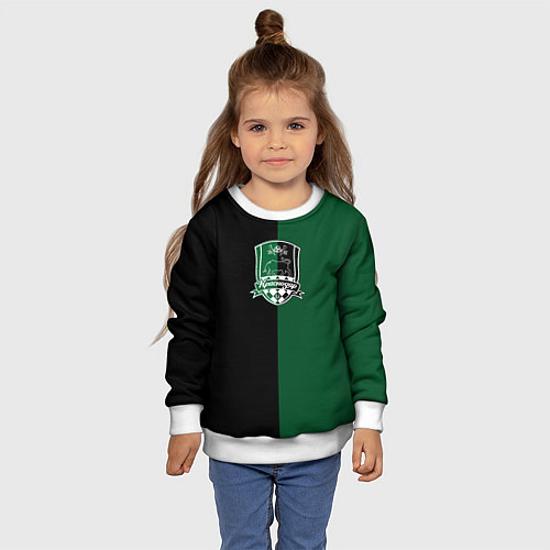 Детский свитшот Черников - ФК Краснодар / 3D-Белый – фото 4