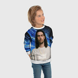 Свитшот детский Bones глаза закрыты, цвет: 3D-белый — фото 2