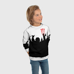 Свитшот детский Monster energy rock black, цвет: 3D-белый — фото 2