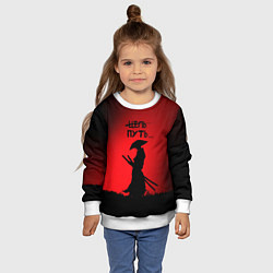 Свитшот детский Самурай на пути, цвет: 3D-белый — фото 2