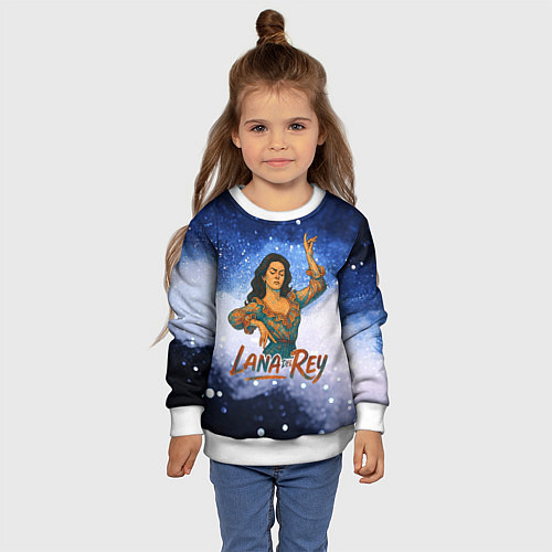 Детский свитшот Lana Del Rey танцует / 3D-Белый – фото 4
