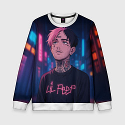 Детский свитшот LiL Peep - Неоновый аниме арт