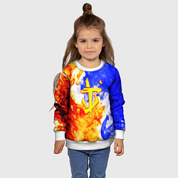 Свитшот детский Doom битва огня, цвет: 3D-белый — фото 2