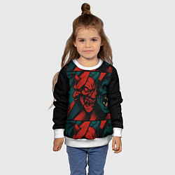 Свитшот детский Демоны Oni - нейроарт, цвет: 3D-белый — фото 2