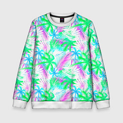Детский свитшот Palm green light blue