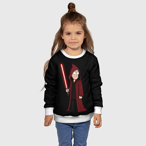 Детский свитшот Рик - тёмная сторона силы / 3D-Белый – фото 4