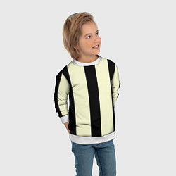 Свитшот детский Color black beige line, цвет: 3D-белый — фото 2