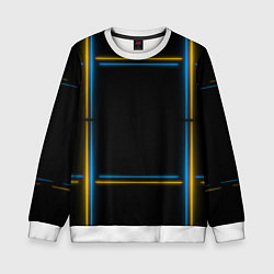 Свитшот детский Neon yellow light blue, цвет: 3D-белый