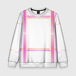 Свитшот детский Neon white orange pink, цвет: 3D-белый