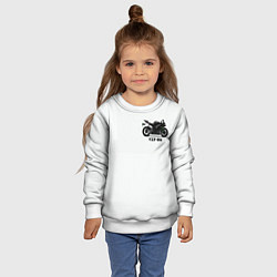 Свитшот детский Sports bikes, цвет: 3D-белый — фото 2