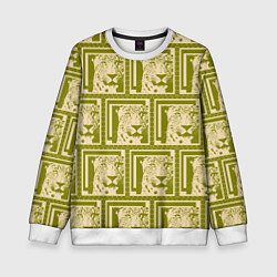 Детский свитшот Леопард в оливковом