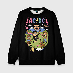 Детский свитшот ACDC, мультяшный стиль