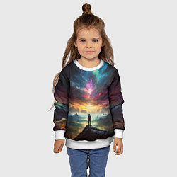 Свитшот детский Shocking the cosmos, цвет: 3D-белый — фото 2