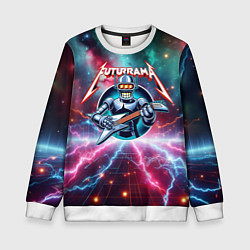 Детский свитшот Гитарист Бендер рок группы Футурама