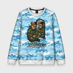 Детский свитшот XXXTentacion сидит рядом с зеркалом