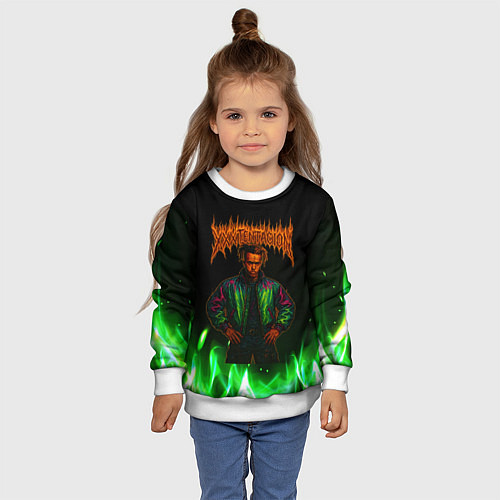 Детский свитшот XXXTentacion hardcore / 3D-Белый – фото 4