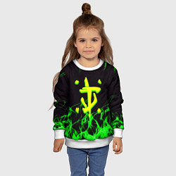 Свитшот детский Doom кислотное лого, цвет: 3D-белый — фото 2