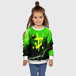 Свитшот детский Doom шторм кислотное лого, цвет: 3D-белый — фото 2