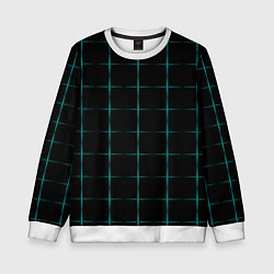 Свитшот детский Color black blue crosses, цвет: 3D-белый