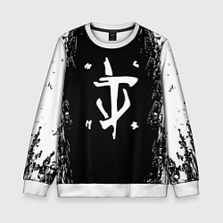 Свитшот детский Doom краска белая текстура, цвет: 3D-белый