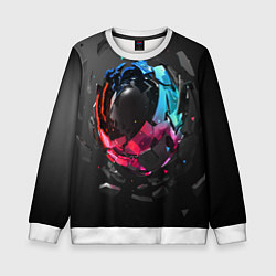 Свитшот детский Abstract graphics, цвет: 3D-белый