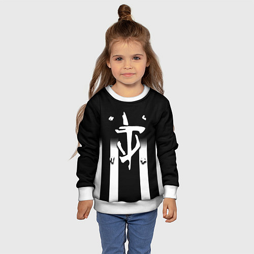 Детский свитшот Doom line white / 3D-Белый – фото 4