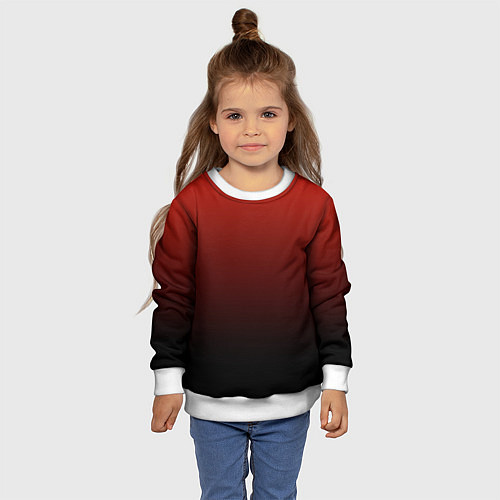Детский свитшот Red gradient / 3D-Белый – фото 4