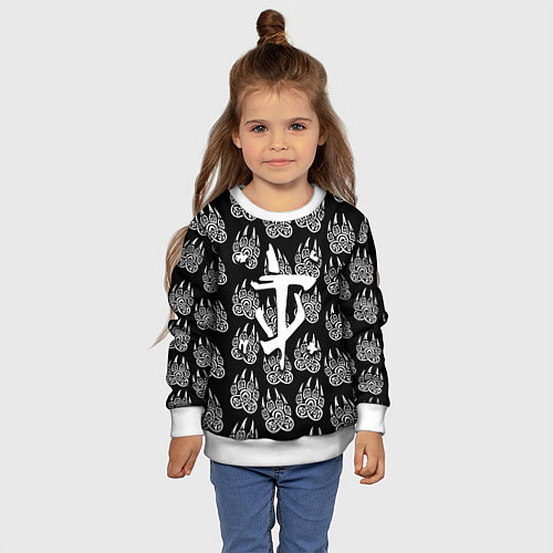 Детский свитшот Doom хищник леса / 3D-Белый – фото 4