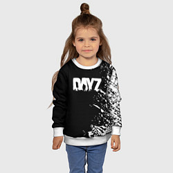 Свитшот детский Dayz брызги красок, цвет: 3D-белый — фото 2