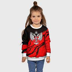 Свитшот детский Федерация бокса России - красный, цвет: 3D-белый — фото 2