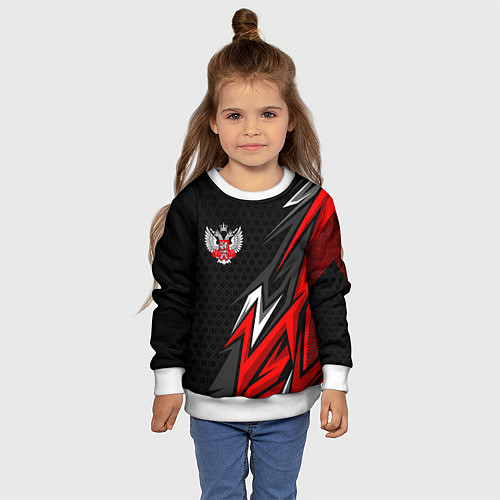 Детский свитшот Федерация бокса - Россия / 3D-Белый – фото 4