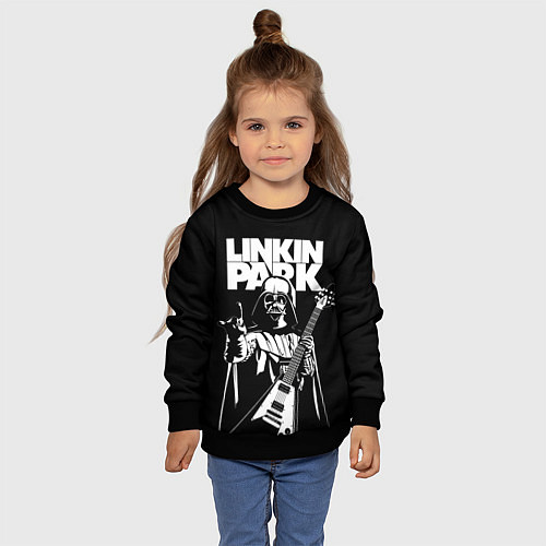 Детский свитшот Linkin Park и Дарт Вейдер / 3D-Черный – фото 4