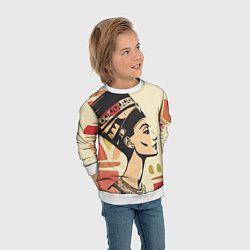 Свитшот детский Нефертити, цвет: 3D-белый — фото 2