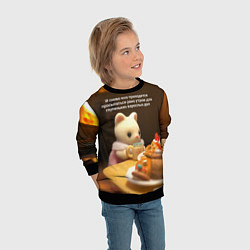 Свитшот детский Просыпаться ради глупых дел, цвет: 3D-черный — фото 2