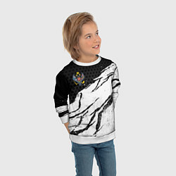 Свитшот детский Российская империя - потертости, цвет: 3D-белый — фото 2